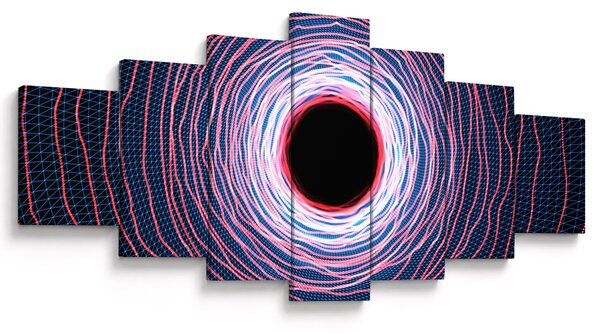 Obraz abstrakce kruhu (210x100 cm)