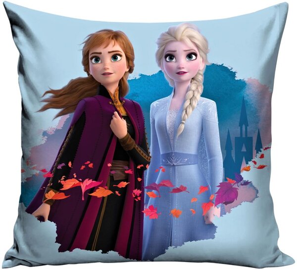 Oboustranný polštář Ledové království - Frozen - motiv Anna & Elsa - 38 x 38 cm