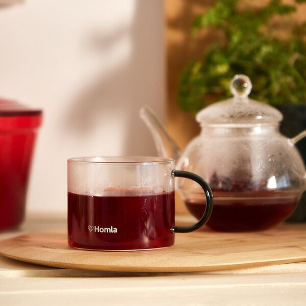 Hrnek GLOSSY se zeleným ouškem 837093 440 ml