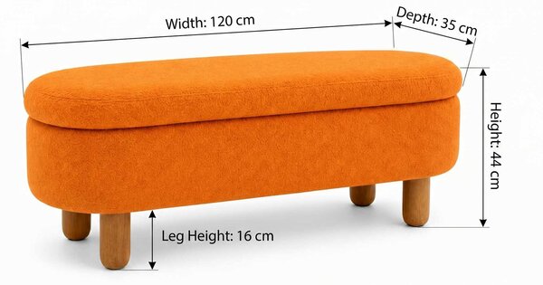 ASIR Taburet BOHEM oranžová