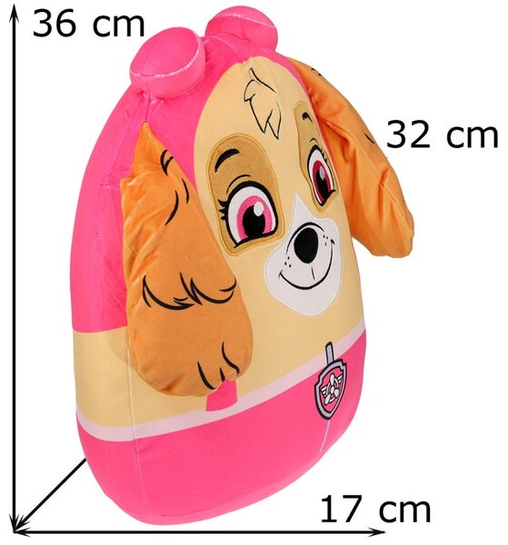 Squish polštářek Tlapková patrola - Paw Patrol - motiv Skye - 36×32×17 cm