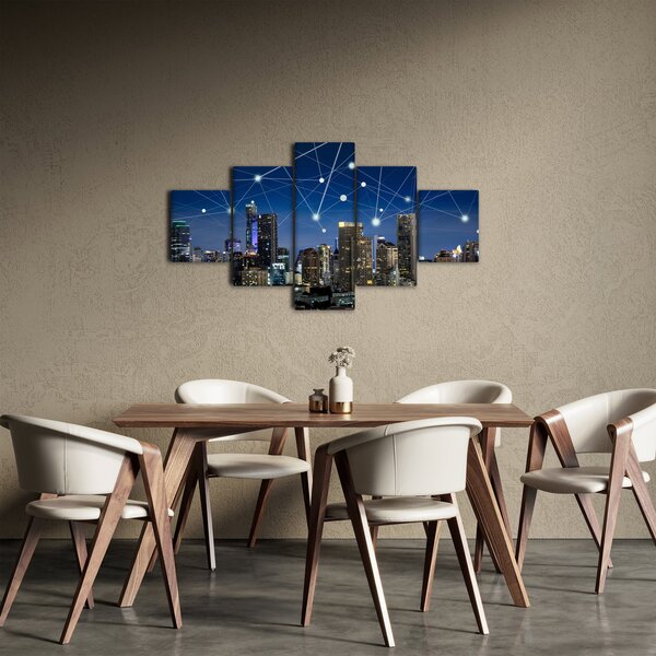 Obraz - Velkoměsto v noci (125x70 cm)