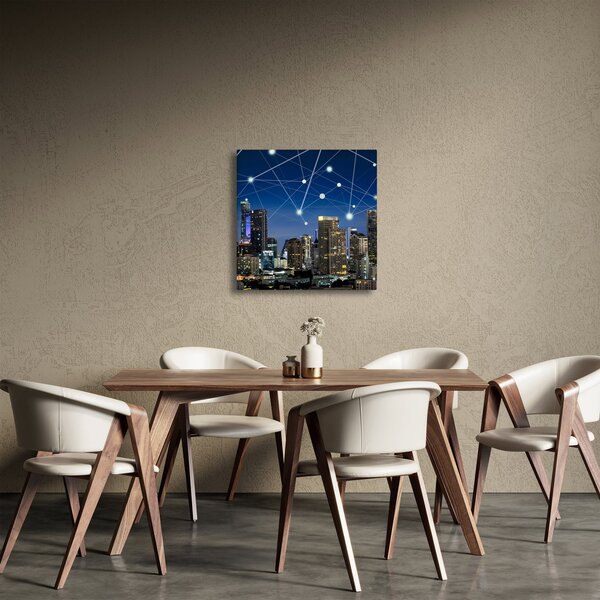 Obraz - Velkoměsto v noci (30x30 cm)