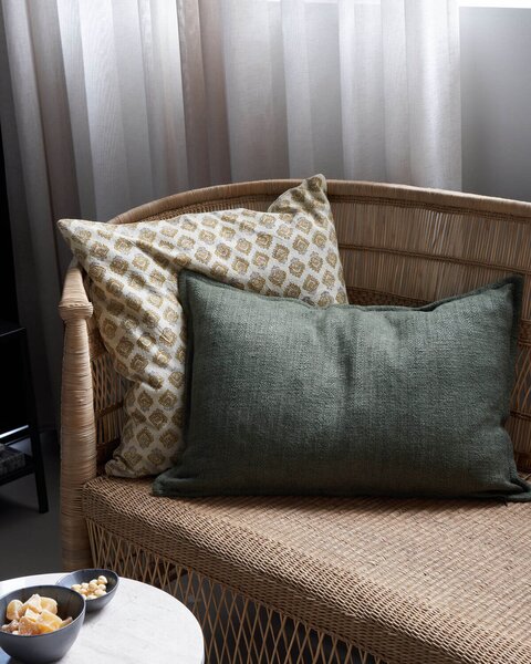 Povlak na polštář kammu 60 x 40 cm tmavě zelený