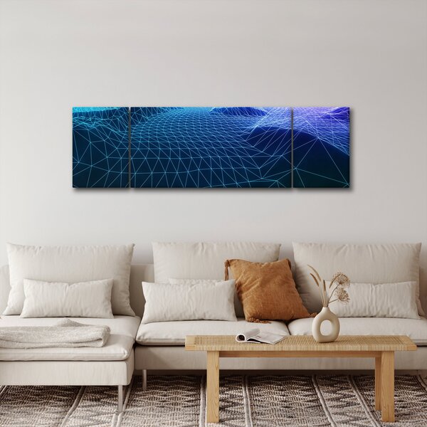 Obraz - Hory v počítačovém modelu (170x50 cm)