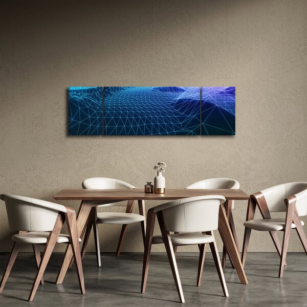 Obraz - Hory v počítačovém modelu (170x50 cm)