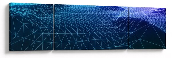 Obraz - Hory v počítačovém modelu (170x50 cm)
