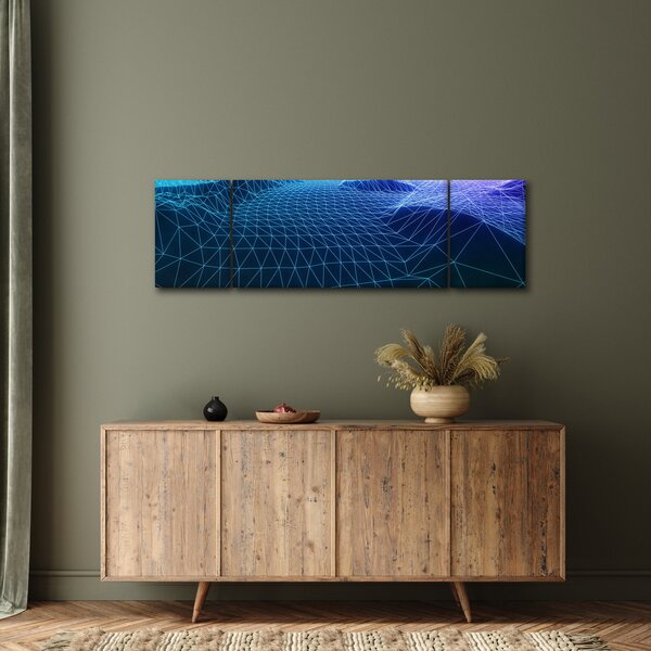 Obraz - Hory v počítačovém modelu (170x50 cm)