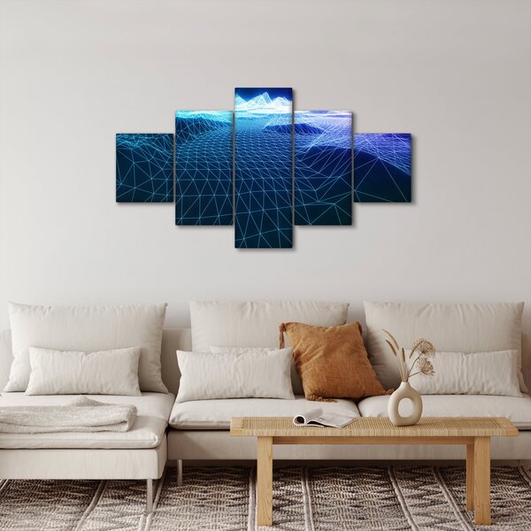 Obraz - Hory v počítačovém modelu (125x70 cm)