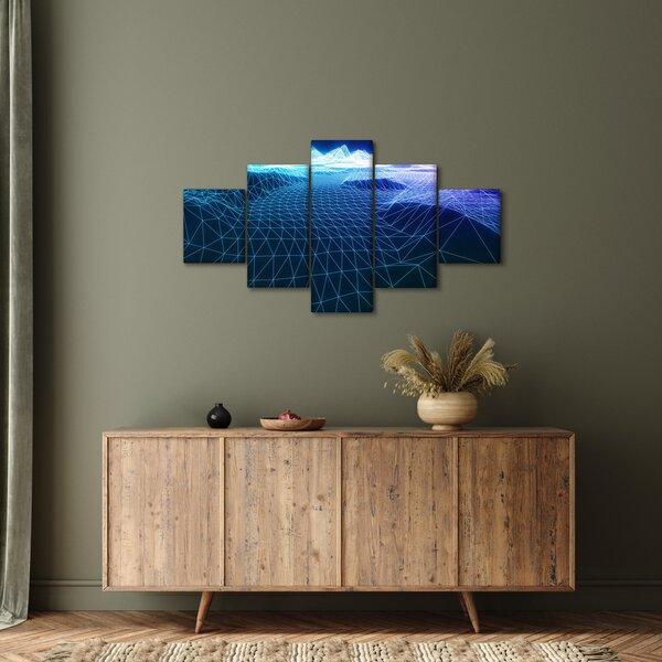 Obraz - Hory v počítačovém modelu (125x70 cm)