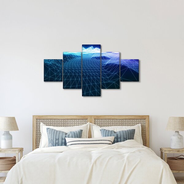 Obraz - Hory v počítačovém modelu (125x70 cm)