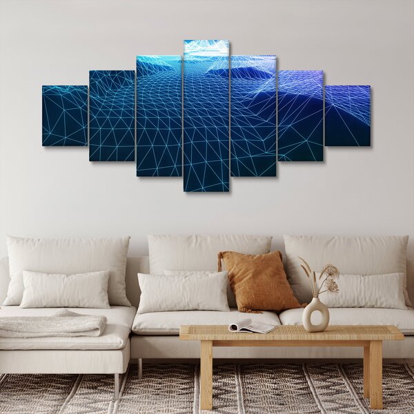 Obraz - Hory v počítačovém modelu (210x100 cm)