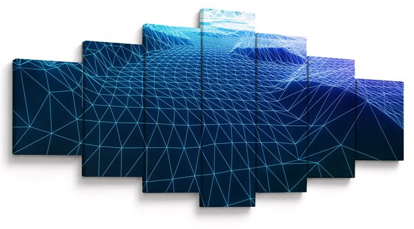 Obraz - Hory v počítačovém modelu (210x100 cm)