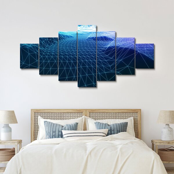 Obraz - Hory v počítačovém modelu (210x100 cm)