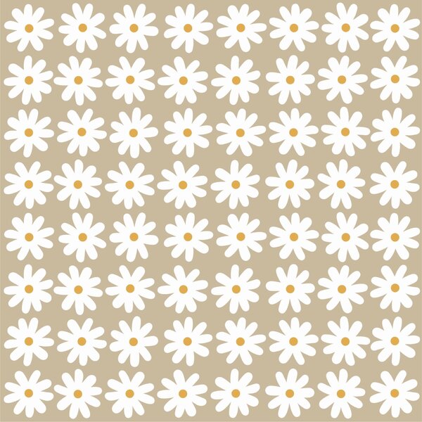 Papírové ubrousky White flowers / Beige – 20 ks