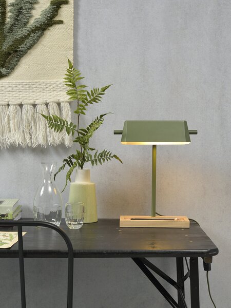 Stolní lampa bridget 40 cm zelená