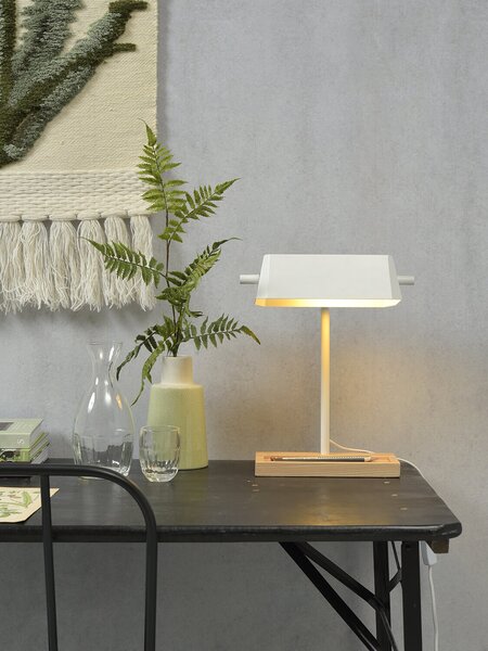 Stolní lampa bridget 40 cm bílá