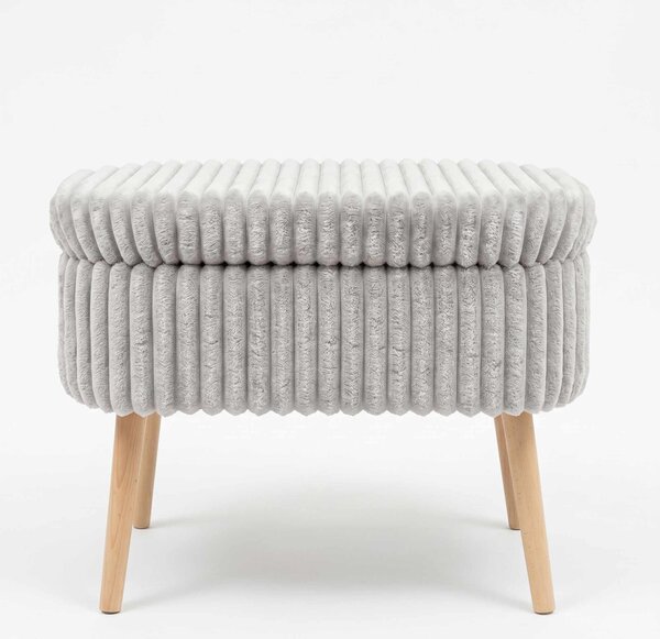 ASIR Taburet MINI OSLO LINEN šedá