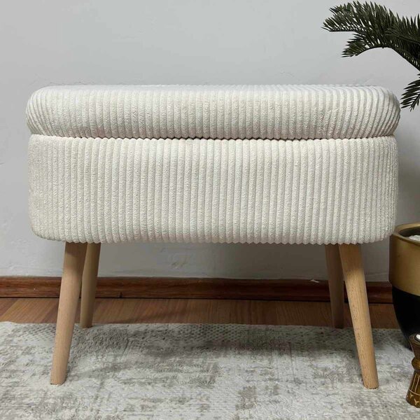 ASIR Taburet MINI OSLO LINEN krémová