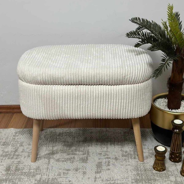 ASIR Taburet MINI OSLO LINEN krémová