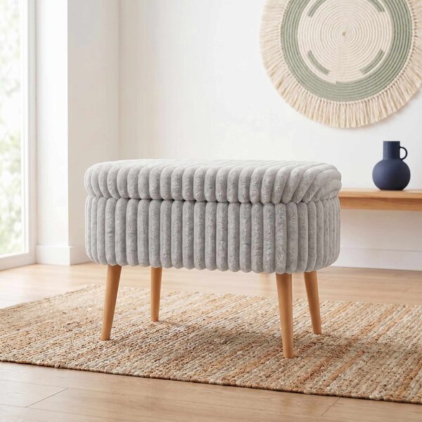ASIR Taburet MINI OSLO LINEN šedá