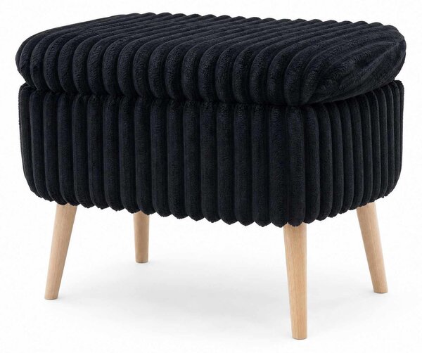 ASIR Taburet MINI OSLO LINEN černá