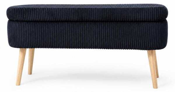 ASIR Taburet OSLO LINEN černá