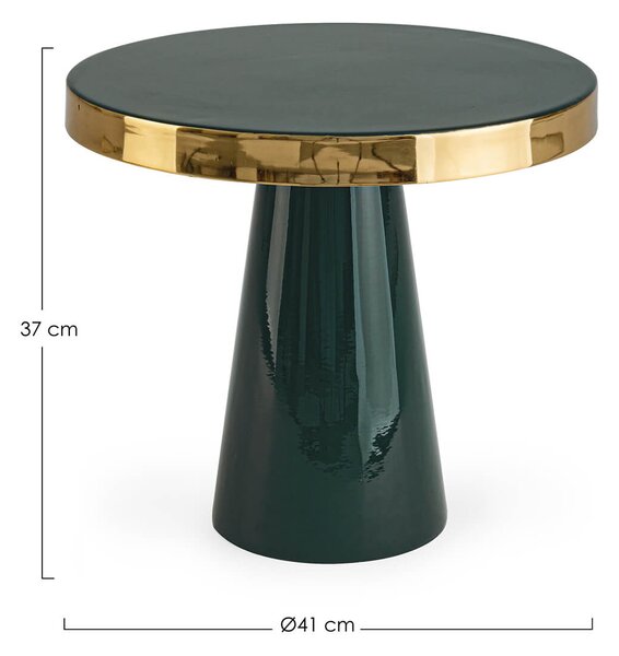 Odkládací stolek Nandi Ø 41 cm zelený