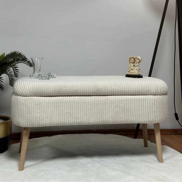 ASIR Taburet OSLO LINEN krémová