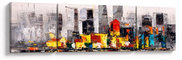 Obraz - Malba velkoměsta (170x50 cm)