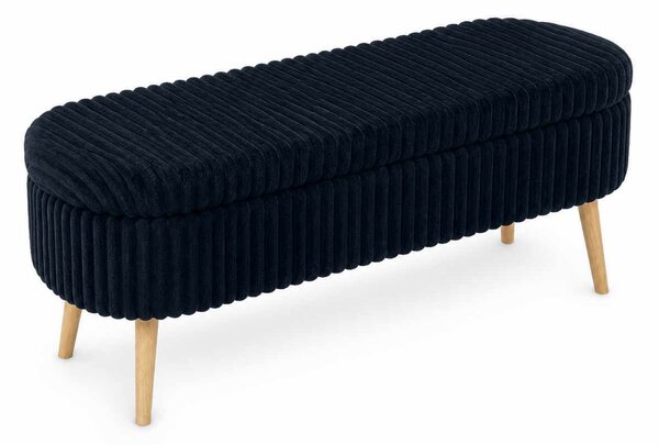 ASIR Taburet OSLO LINEN černá