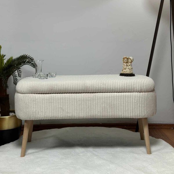 ASIR Taburet OSLO LINEN krémová