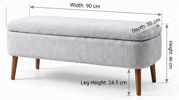 ASIR Taburet OSLO LINEN šedá