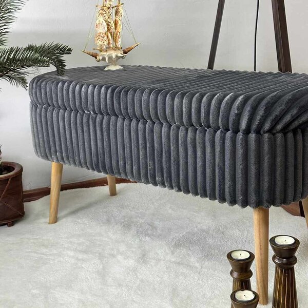 ASIR Taburet OSLO LINEN šedá