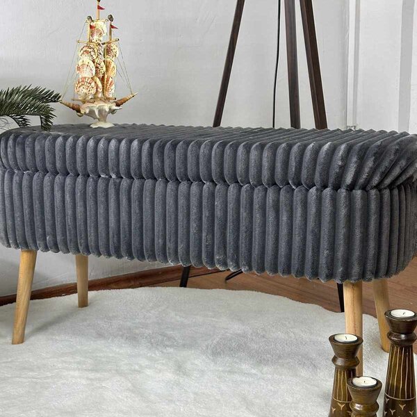 ASIR Taburet OSLO LINEN šedá