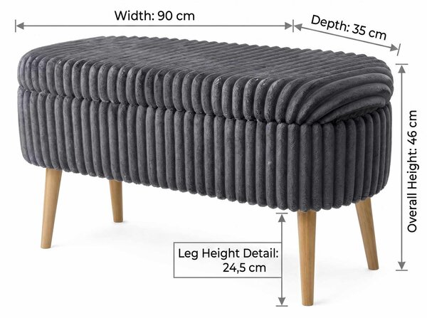 ASIR Taburet OSLO LINEN šedá