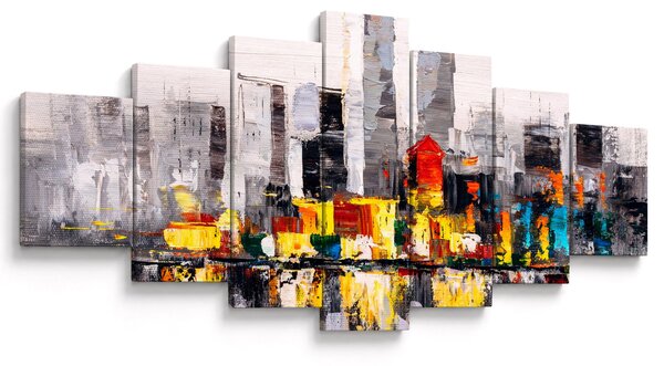 Obraz - Malba velkoměsta (210x100 cm)