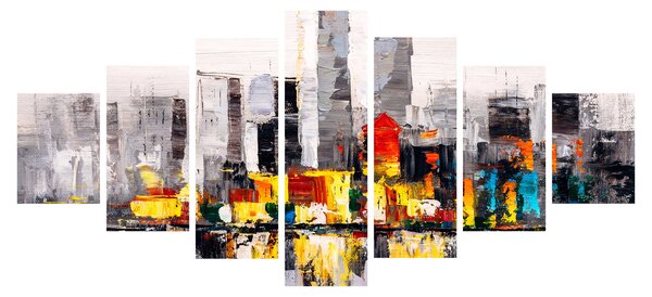 Obraz - Malba velkoměsta (210x100 cm)