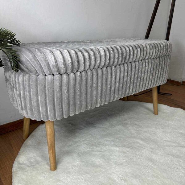 ASIR Taburet OSLO LINEN šedá