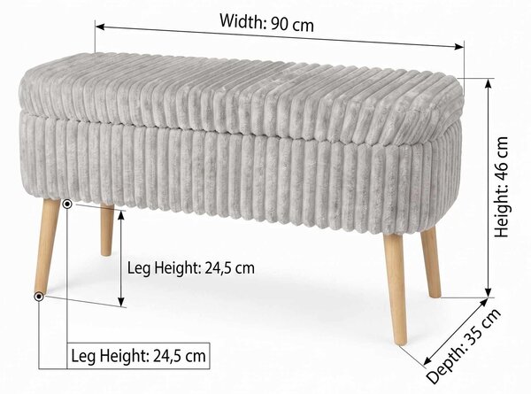 ASIR Taburet OSLO LINEN šedá