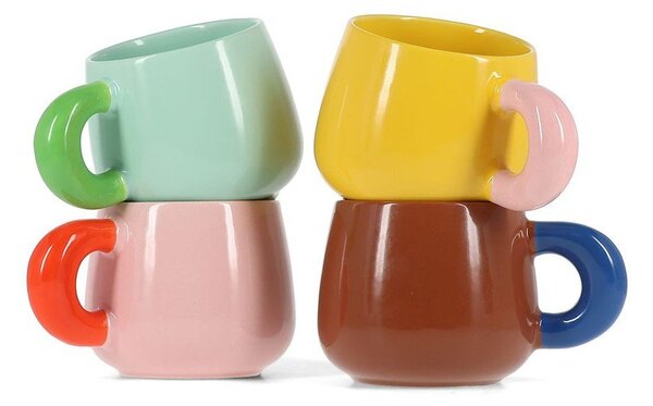 Růžový hrnek z kostního porcelánu 470 ml Coco – ONA