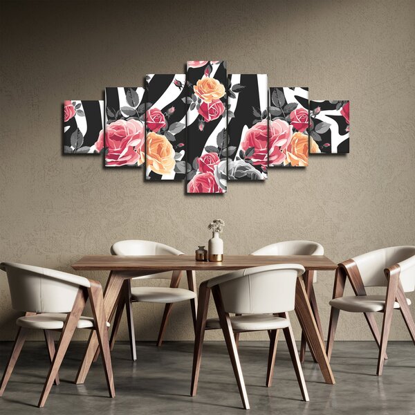 Obraz rozkvetlých růží (210x100 cm)