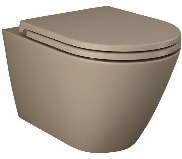 RAK Ceramics Feeling Závěsné WC Cappuccino, 34 × 36 × 52 cm, bez splachovacího kruhu