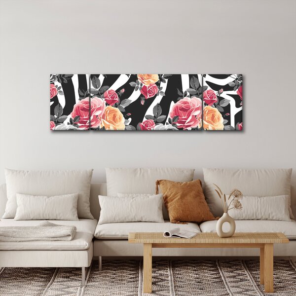 Obraz rozkvetlých růží (170x50 cm)