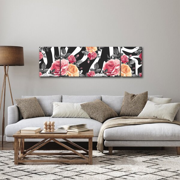 Obraz rozkvetlých růží (170x50 cm)