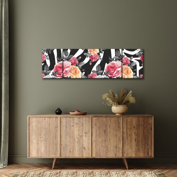 Obraz rozkvetlých růží (170x50 cm)