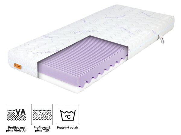 Wilsondo Vysoká pěnová matrace Violletta 80x200x20 - potah Lavender