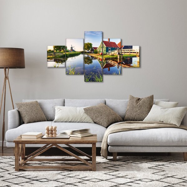 Obraz nizozemských mlýnů (125x70 cm)