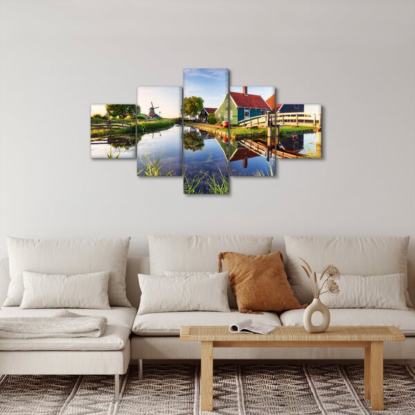 Obraz nizozemských mlýnů (125x70 cm)