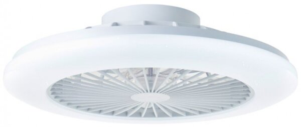 Brilliant G60020/05 Stmívatelné LED svítidlo SALERNO BÍLÉ s reverzním VENTILÁTOREM + funkce LED